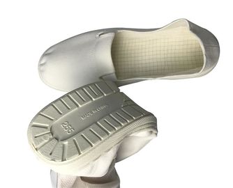 Deslize não a segurança do ESD calça o furo superior da lona não unisex para a eletrônica da precisão