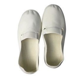 Deslize não a segurança do ESD calça o furo superior da lona não unisex para a eletrônica da precisão