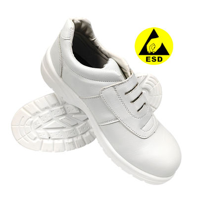 Cabeça de lagarta de aço branco Anti-quebrando Calçados de protecção do trabalho Proteção de segurança Oficina livre de poeira ESD Calçados de trabalho anti-estáticos de alimentos