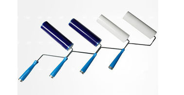 Azul pegajoso esparadrapo do rolo do fiapo do rolo da sala de limpeza descartável uma espessura de 10 polegadas 50 mícrons
