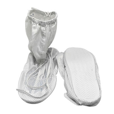 Calçados ESD Anti-estático Branco 5mm Faixa Tecido ESD Botas de segurança Sala limpa Botas à prova de pó