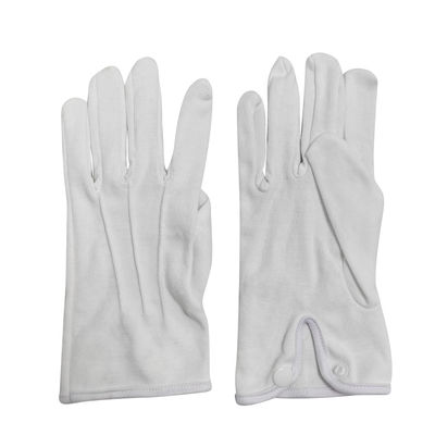 Respirável 100% de algodão Guante de cerimônia de joalheria branca Guardas de honra Guantes de vestimenta formal