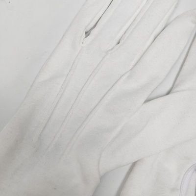 Respirável 100% de algodão Guante de cerimônia de joalheria branca Guardas de honra Guantes de vestimenta formal