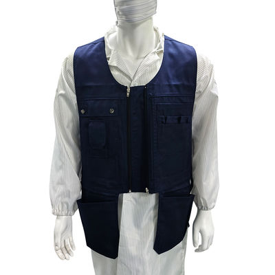 Colete de ferramentas anti-estático de tecido de denim azul da Marinha Colete de ferramentas anti-estáticas de trabalho para eletricista
