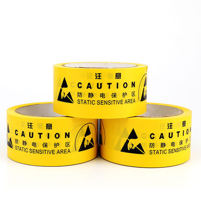 fita de aviso antiestático ESD amarelo fita de identificação chinesa ou inglesa zona de proteção fita de piso de PVC