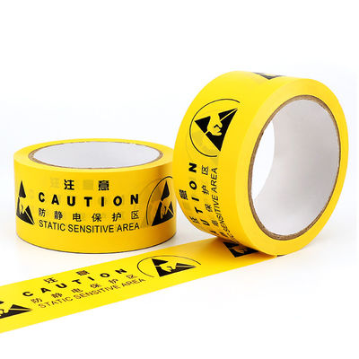 fita de aviso antiestático ESD amarelo fita de identificação chinesa ou inglesa zona de proteção fita de piso de PVC