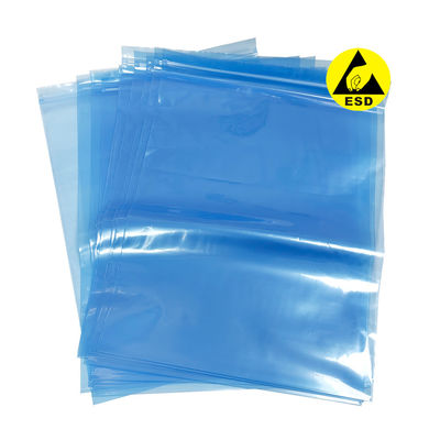 0.75mm*300*400mm Sacos de proteção antiestática azul ESD Zip Lock Bag para sala limpa