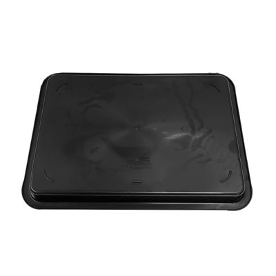 530x365x43mm ESD Trays Antistáticos Quadrados Preto Plástico Retangular ESD Tray Shallow ESD Electronic Circle Turntable