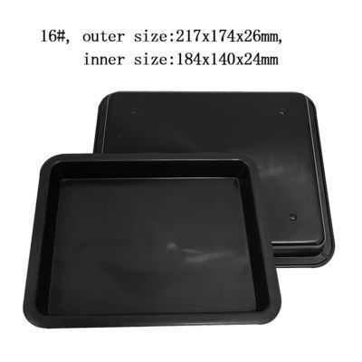 217x174x26mm Preto ESD Antistático Placas Quadradas Taças Circuito Eletrônico