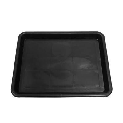 338x255x30mm bandeja quadrada antiestática preta de plástico retangular bandeja rasa ESD plataforma giratória de círculo eletrônico