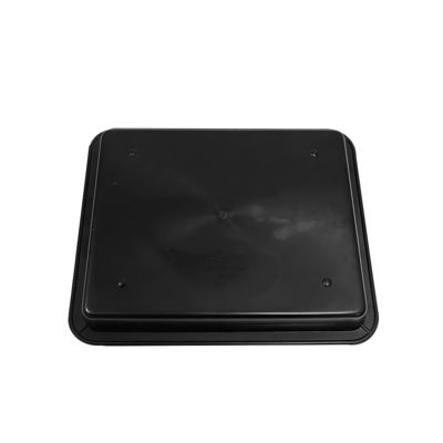 283x223x28mm Prato de plástico preto quadrado Peças de bandeja antiestática Caixa de volume de negócios Caixa Pp Caixa de borracha Classificação de material Caixa de bacia quadrada Estrutura condutora