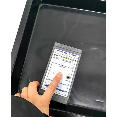 480x328x42mm bandeja quadrada antiestática preto plástico bacia quadrada ESD caixa de faturamento de peças eletrônicas caixa de material de armazenamento bandeja de plástico