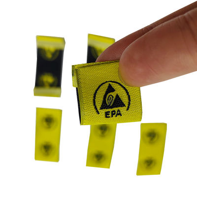 ESD Antistático EPA sinalização de advertência bordado tecido aderente de roupa de sala limpa rótulo de acessórios