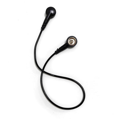 ESD Antistático PU fio de aterramento preto fio de PU recto 30,5CM para ESD Mat com ambas as extremidades 10MM Buckle
