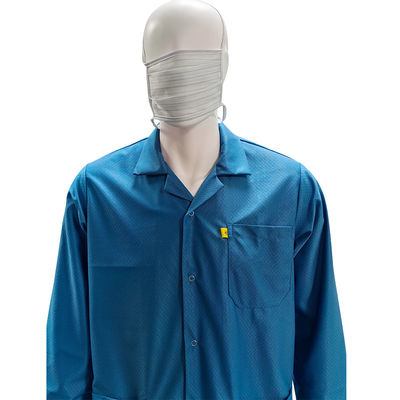 Roupas antiestáticas ESD azul lavável roupas antiestáticas com 96% de poliéster + 4% de carbono