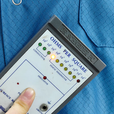 Roupas antiestáticas ESD azul lavável roupas antiestáticas com 96% de poliéster + 4% de carbono