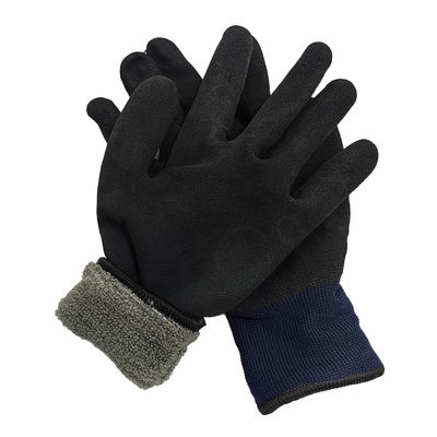 Negro Azul Desportos de Inverno ao Ar Livre Trabalho Lataxe Impregnado com espuma luva quente caxemira