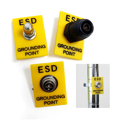Instalação de Terra ESD 1x10mm Stud Yellow Grounding Plug