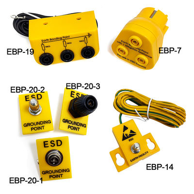 Instalação de Terra ESD 1x10mm Stud Yellow Grounding Plug