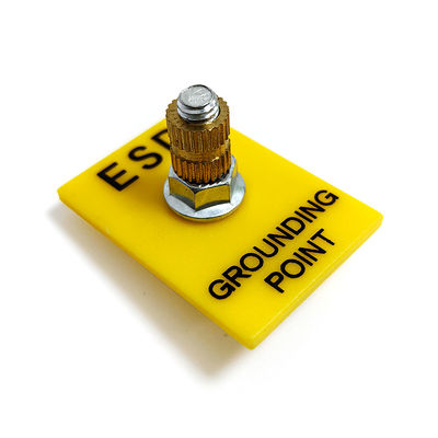 Instalação de Terra ESD 1x10mm Stud Yellow Grounding Plug