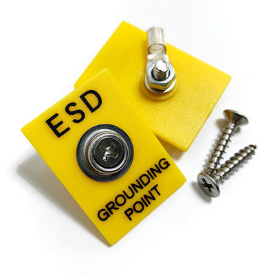 Instalação de Terra ESD 1x10mm Stud Yellow Grounding Plug