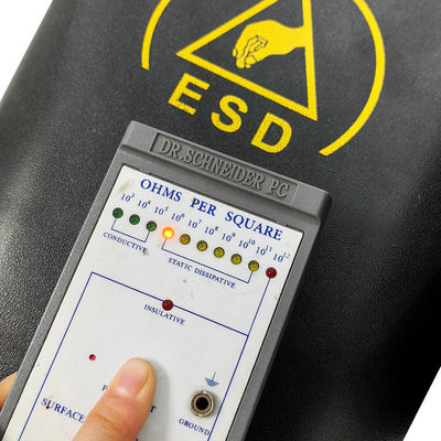 Lixeira quadrada de plástico antiestático ESD preto de 15L para sala limpa