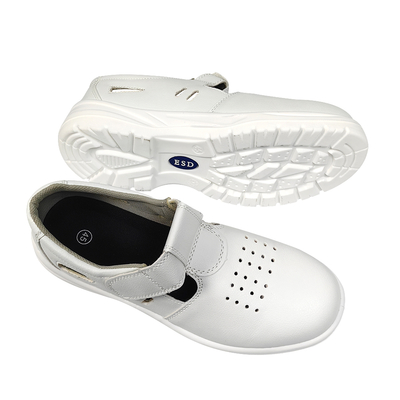 Antiestático Sóla PU suave Peso leve Esd Sapatos de segurança Respirável Dustproof Steel Toe