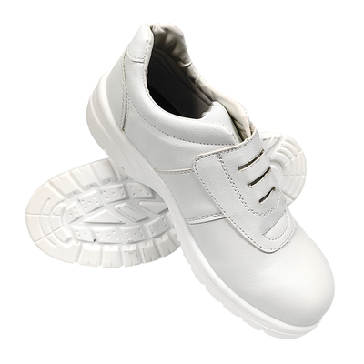 Sapatos de segurança ESD sem cadarços com design de velcro, à prova de poeira, biqueira de aço para trabalho
