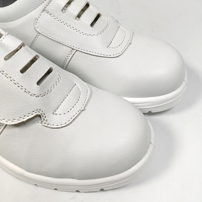 Sapatos de segurança ESD sem cadarços com design de velcro, à prova de poeira, biqueira de aço para trabalho