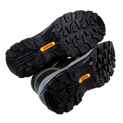 Sapatos de trabalho de segurança de pé de aço preto anti-quebra-quebra anti-piercing