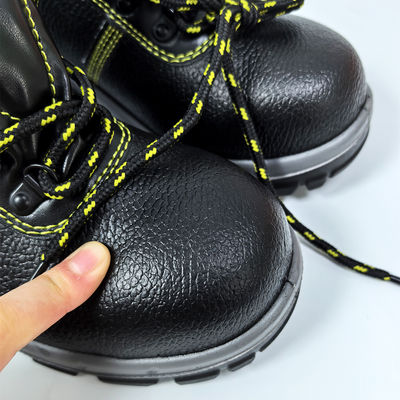 Sapatos de trabalho de segurança de pé de aço preto anti-quebra-quebra anti-piercing