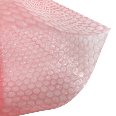 Anti Static Red Shock Resistant Double-Sided Bubble Bag For Electronic Components