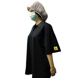 5 milímetros fizeram malha o sinal antiestático de POLO Shirt Short Sleeve With ESD do tecido de algodão