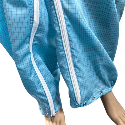 Macacão ESD Antiestático de Corpo Inteiro com Capuz e Máscara Azul