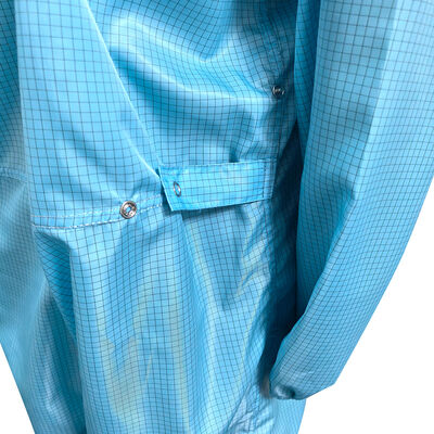 Macacão ESD Antiestático de Corpo Inteiro com Capuz e Máscara Azul