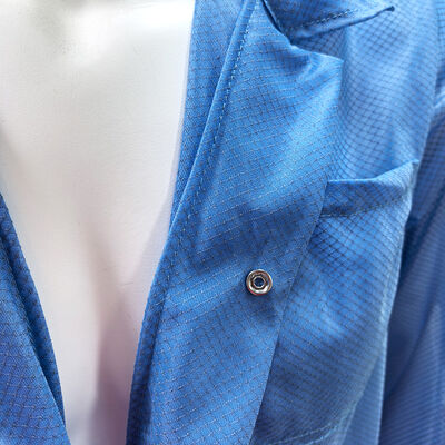 Jaqueta antiestática ESD para sala limpa com tecido de grade de diamante