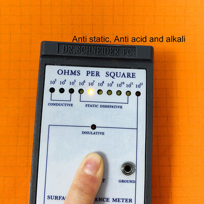 Tecido sem pó ESD laranja com ácido antiestático e álcali