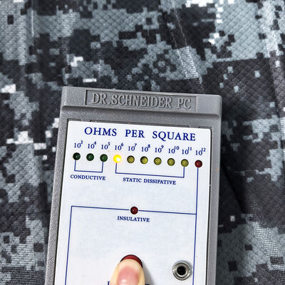 Impressão de camuflagem de alto desempenho ESD Tecido de malha de diamante de malha de tricô ¥ 87% Poliéster + 13% Fibra de Carbono