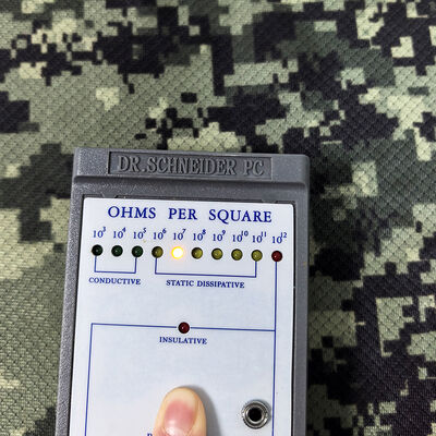 Impressão de camuflagem de alto desempenho ESD Tecido de malha de diamante de malha de tricô ¥ 87% Poliéster + 13% Fibra de Carbono