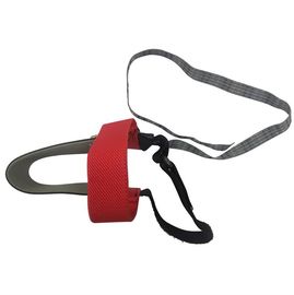 O anti salto estático prende com correias a fita vermelha brilhante com gancho e prendedor do laço
