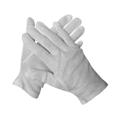 Luvas brancas do algodão de 100 por cento altamente Stretchable para lugares livres de poeira