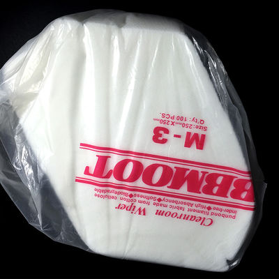 Limpador 100% de limpeza do M-3 da sala de limpeza sem fiapos da limpeza 4-Folded do quarto desinfetado do poliéster