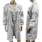 Anti blusa branca estática do ESD da grade de 5mm para a sala de limpeza