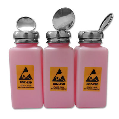 Garrafa plástica 240ML do álcool do ESD do HDPE da sala de limpeza