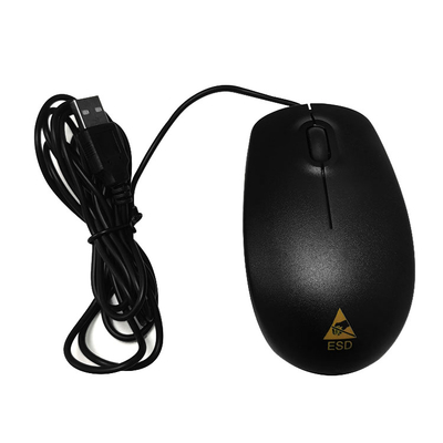 Rato estático preto plástico do ESD do ABS anti para o uso do escritório da sala de limpeza