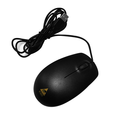 Rato estático preto plástico do ESD do ABS anti para o uso do escritório da sala de limpeza