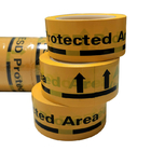 Amarelo de advertência antiestático da fita do marco do assoalho do PVC do ESD