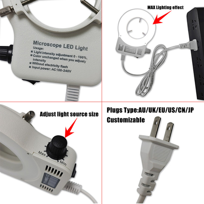 Diodo emissor de luz branco Ring Light For Microscope do círculo 	Ferramentas seguras do ESD