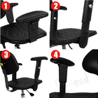 Cadeiras seguras antiestática ESD ajustáveis ​​360 graus giratórias com braço de elevação