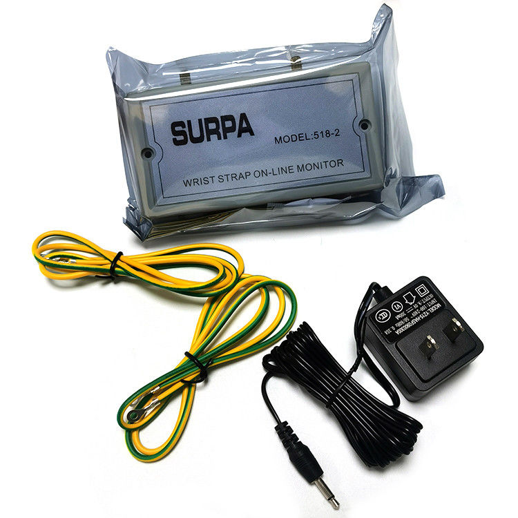 518-2 ESD Monitor de pulseira antiestática Alarme de anel eletrostático Teste de pulseira antiestática